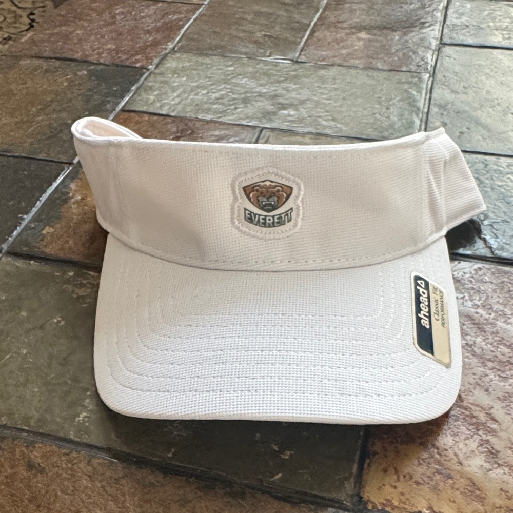 Everett Silvertips White Golf Visor